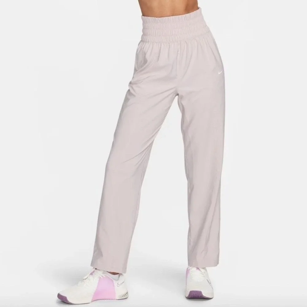 Nike One Dri-FIT Ultra‎ High-Waisted Pants Light Mauve Womens Small Lightweight